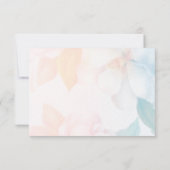 Invitation Aquarelle Pastel Fleurs RSVP (Dos)