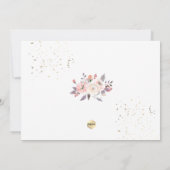 Invitation Aquarelle Pastel Merci de communion Rose (Dos)