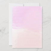 Invitation Aquarelle Pastel rose et violet | Bat mitzvah (Dos)