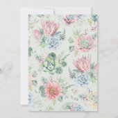 Invitation Aquarelle Pastel Succulents Baby Sprinkel (Dos)