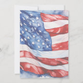 Invitation Aquarelle Patriotique Santa Claus (Dos)