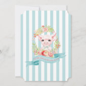 Invitation Aquarelle Pays Agritourisme Animaux Fête d'anniver (Dos)