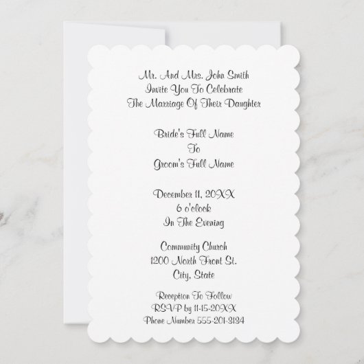 Invitation Aquarelle Paysage Abstrait Forêt d'arbres (Dos)