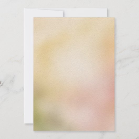 Invitation Aquarelle Paysage rural Mariage campagnard rustiqu (Dos)