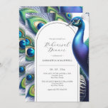 Invitation Aquarelle Peacock Dîner de répétition Mariage<br><div class="desc">Célébrez la veille de votre mariage avec nos Invitations de Dîner de répétition, avec un paon aquarelle aux tons colorés de bleu, violet et vert. Parfait pour un thème régal ou jardin. Idéal pour les mariages de destination, ces invitations de dîners de répétition design en arc sont conçus pour transporter...</div>