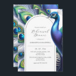 Invitation Aquarelle Peacock Dîner de répétition Mariage<br><div class="desc">Célébrez la veille de votre mariage avec nos Invitations de Dîner de répétition, avec un paon aquarelle aux tons colorés de bleu, violet et vert. Parfait pour un thème régal ou jardin. Idéal pour les mariages de destination, ces invitations de dîners de répétition design en arc sont conçus pour transporter...</div>
