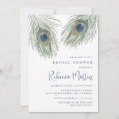 Invitation Aquarelle Peacock Fête des mariées (Devant)