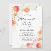 Invitation Aquarelle Pêche et Fleurs Parti de retraite (Devant)