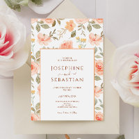 Aquarelle Pêche Monnaie Florale Jardin Mariage