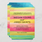 Invitation aquarelle peinte à la main (Devant / Derrière)