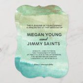 Invitation aquarelle peinte à la main (Devant / Derrière)