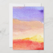 Invitation aquarelle peinte à la main (Dos)