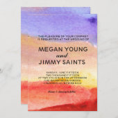 Invitation aquarelle peinte à la main (Devant / Derrière)