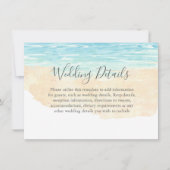 Invitation Aquarelle Peinte À La Main Beach Réception De Mari (Devant)