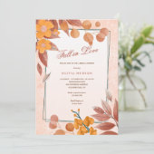 Invitation Aquarelle peinte à la main Fête des mariées floral (Debout devant)