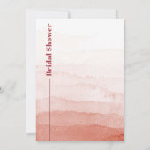 Invitation Aquarelle pente de branche Japandi douche nuptiale (Dos)