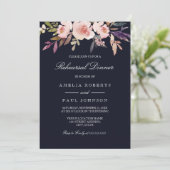 Invitation Aquarelle Peonies Mariage de la Marine Dîner de ré (Debout devant)