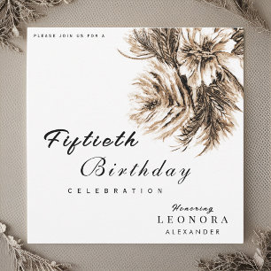 Invitation Aquarelle Peony Fleurs N'IMPORTE QUELLE fête d'ann