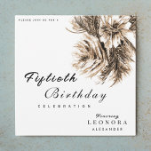 Invitation Aquarelle Peony Fleurs N'IMPORTE QUELLE fête d'ann