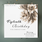 Invitation Aquarelle Peony Fleurs N'IMPORTE QUELLE fête d'ann