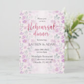 Invitation Aquarelle Peony lilas et rose motif floral (Debout devant)
