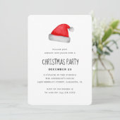 Invitation Aquarelle Père Noël. Fête de Noël d'entreprise (Debout devant)