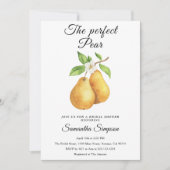 Invitation Aquarelle Perfect Pear Fête des mariées florale (Devant)