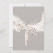 Invitation Aquarelle Perles neutres et Baby shower Floral (Dos)