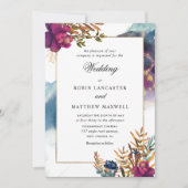 Invitation Aquarelle personnalisable Jardin mystique céleste (Devant)