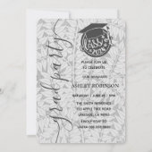 Invitation Aquarelle personnalisée Nature Florale Graduation (Dos)