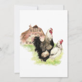Invitation Aquarelle personnalisée Poulet (Devant)
