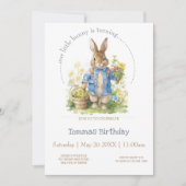 Invitation Aquarelle Peter Rabbit Anniversaire (Devant)