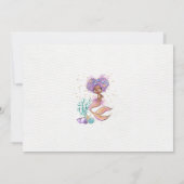 Invitation Aquarelle Petit Baby shower de sirène (Dos)