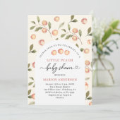 Invitation Aquarelle Petit Baby shower Peach InvInvitation (Debout devant)