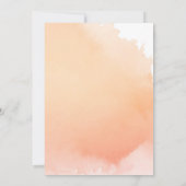 Invitation Aquarelle Petit Baby shower Peach InvInvitation (Dos)