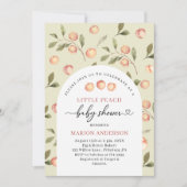 Invitation Aquarelle Petit Baby shower Peach InvInvitation (Devant)