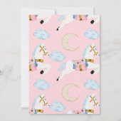 Invitation Aquarelle Petit Baby shower rose pâle (Dos)