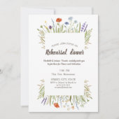 Invitation Aquarelle Petit cadre de prairie Fleur sauvage (Devant)