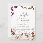 Invitation Aquarelle Petit Citrouille | Premier anniversaire  (Devant)