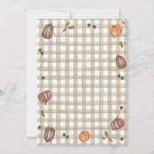 Invitation Aquarelle Petit Citrouille Premier anniversaire (Dos)