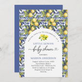 Invitation Aquarelle Petit Citrus Lemon Spectacle bébéInvitat (Devant / Derrière)