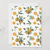 Invitation Aquarelle Petit Cutie Citrus Baby shower orange (Dos)