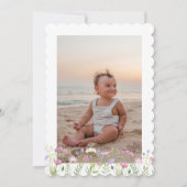 Invitation Aquarelle Petit Fleur sauvage 1er anniversaire Inv (Dos)