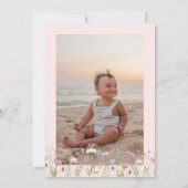 Invitation Aquarelle Petit Fleur sauvage 2e anniversaire (Dos)