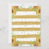 Invitation Aquarelle Petit Giraffe Fleurs sauvages Baby showe (Dos)