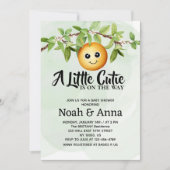 Invitation aquarelle petite mignonne sur le chemin baby showe (Devant)