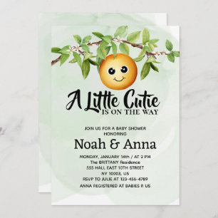 Invitation aquarelle petite mignonne sur le chemin baby showe