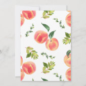 Invitation Aquarelle Petite pêche est sur le chemin baby show (Dos)