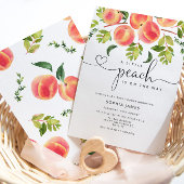 Invitation Aquarelle Petite pêche est sur le chemin baby show