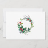 Invitation Aquarelle Pine Arbre Chic Noël Fête de Noël (Dos)